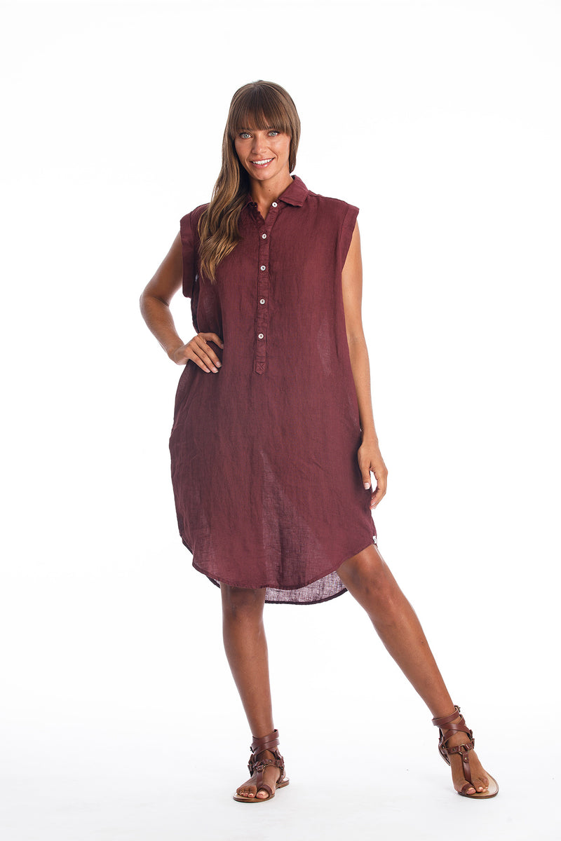 Amalfi NS Linen Shirt Dress