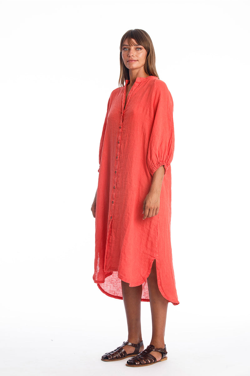 Robe chemise en lin Mei