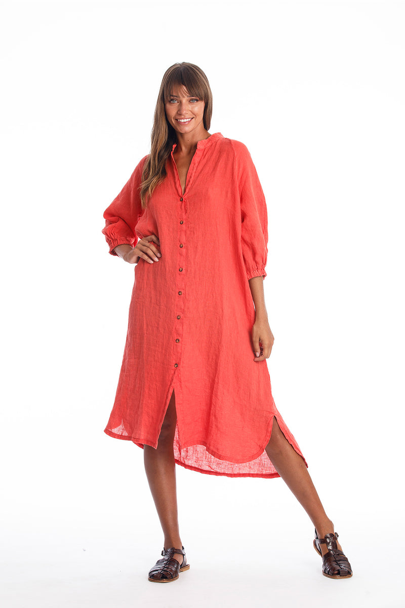 Mei Linen Shirt Dress