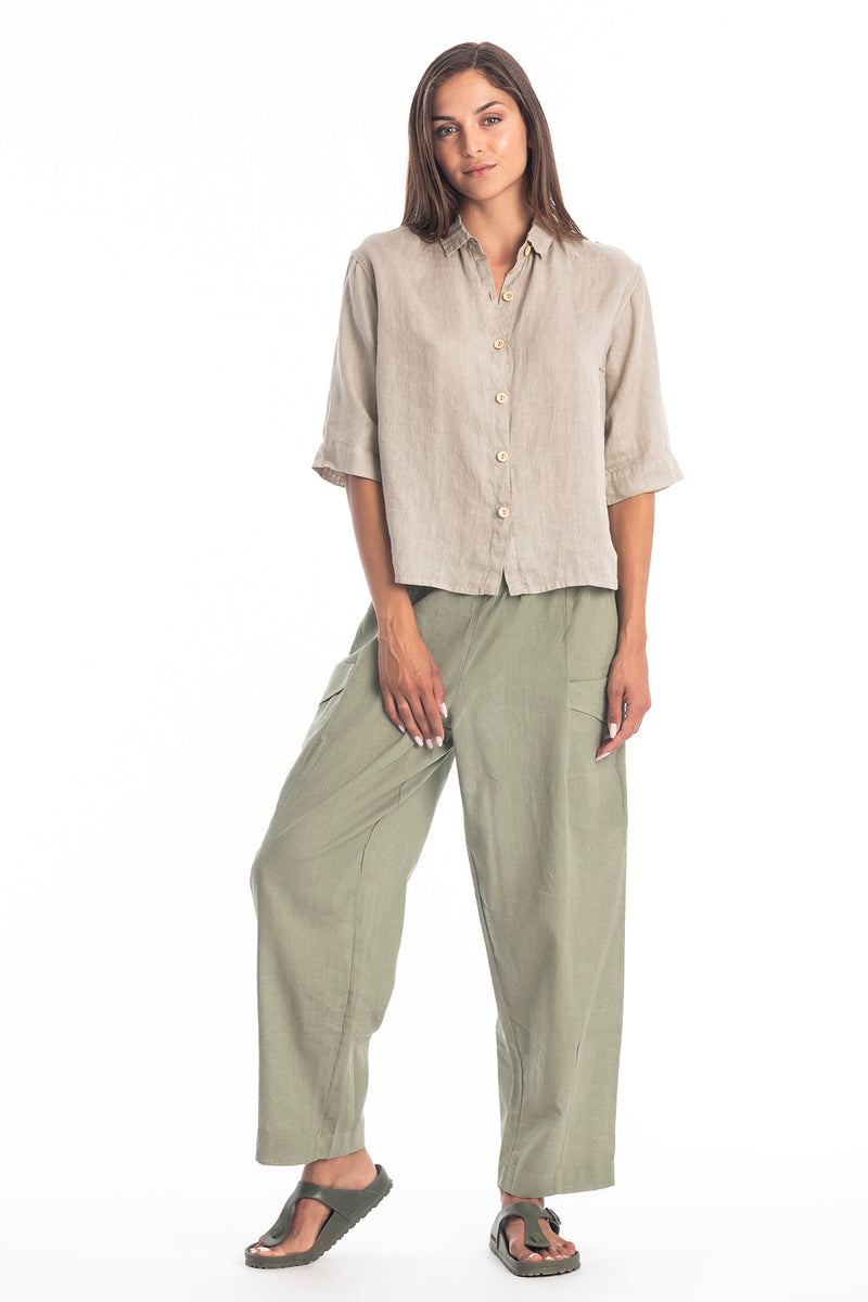 SUMMER LINEN BLOUSE